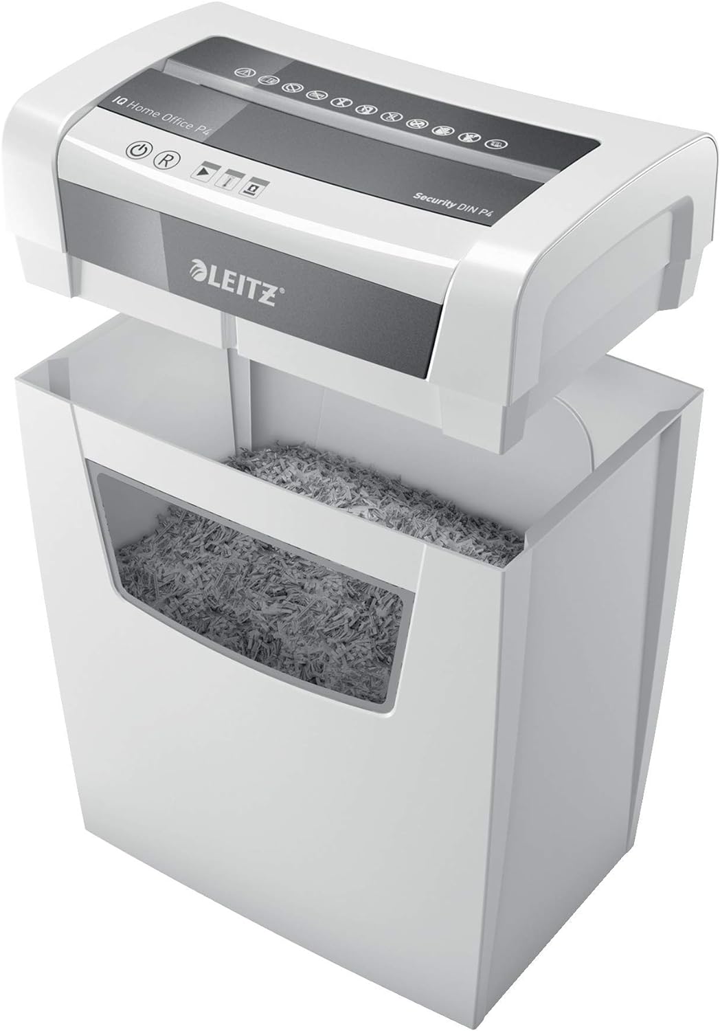 Leitz IQ Home Office Aktenvernichter, 10 Blatt Kapazität, Partikelschnitt, weiss, 80090000 &amp; Büro Lo