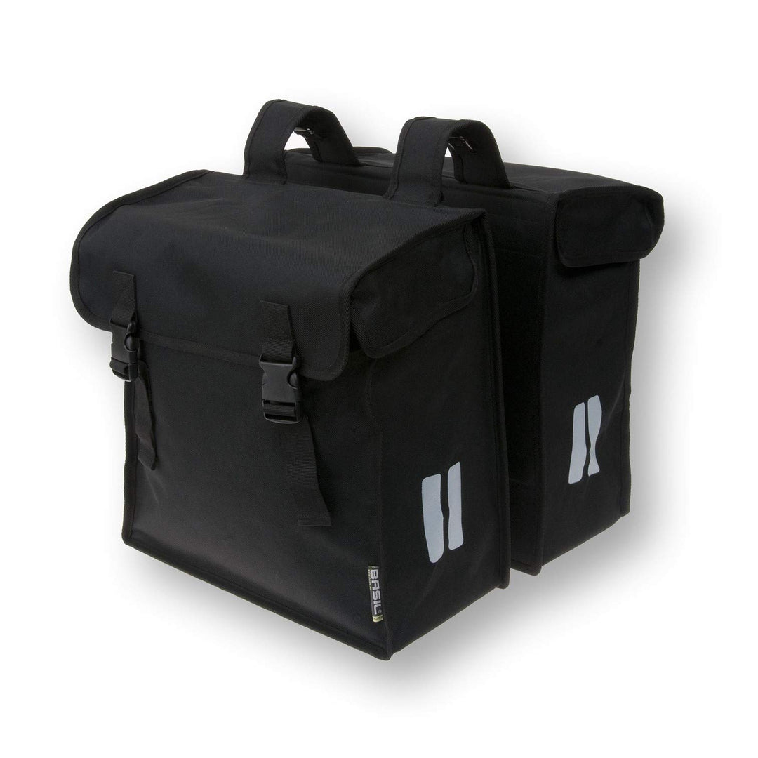 Basil Doppelpacktasche Mara XXL Fahrradtasche, Black, 36 cm x 16 cm x 45 cm, 36 cm x 16 cm x 45 cm