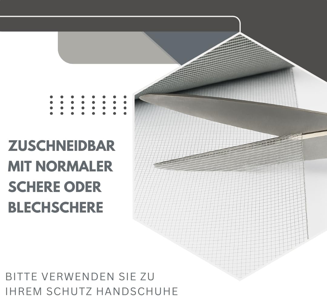 Green Home Aluminium Gewebe Fliegengitter 12,5 m x 0,6 m Fliegenschutz Alunetz Gitter Lichtschacht 1