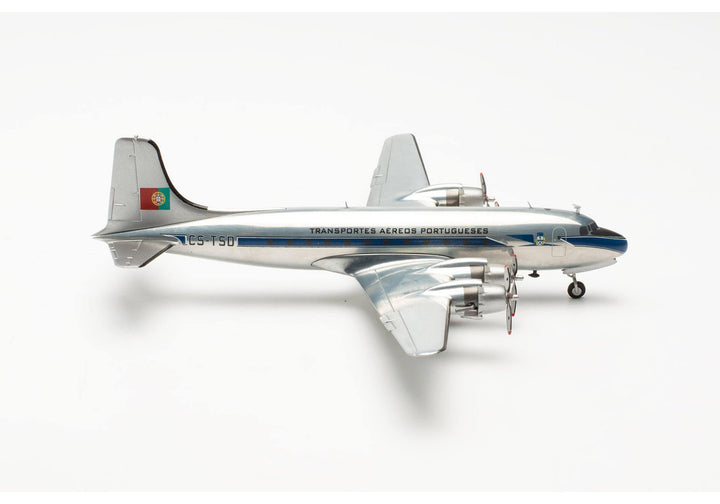herpa 572453 Douglas DC-4 Modellflugzeug TAP Air Portugal CS-TSD Miniatur im Massstab 1:200, Sammler