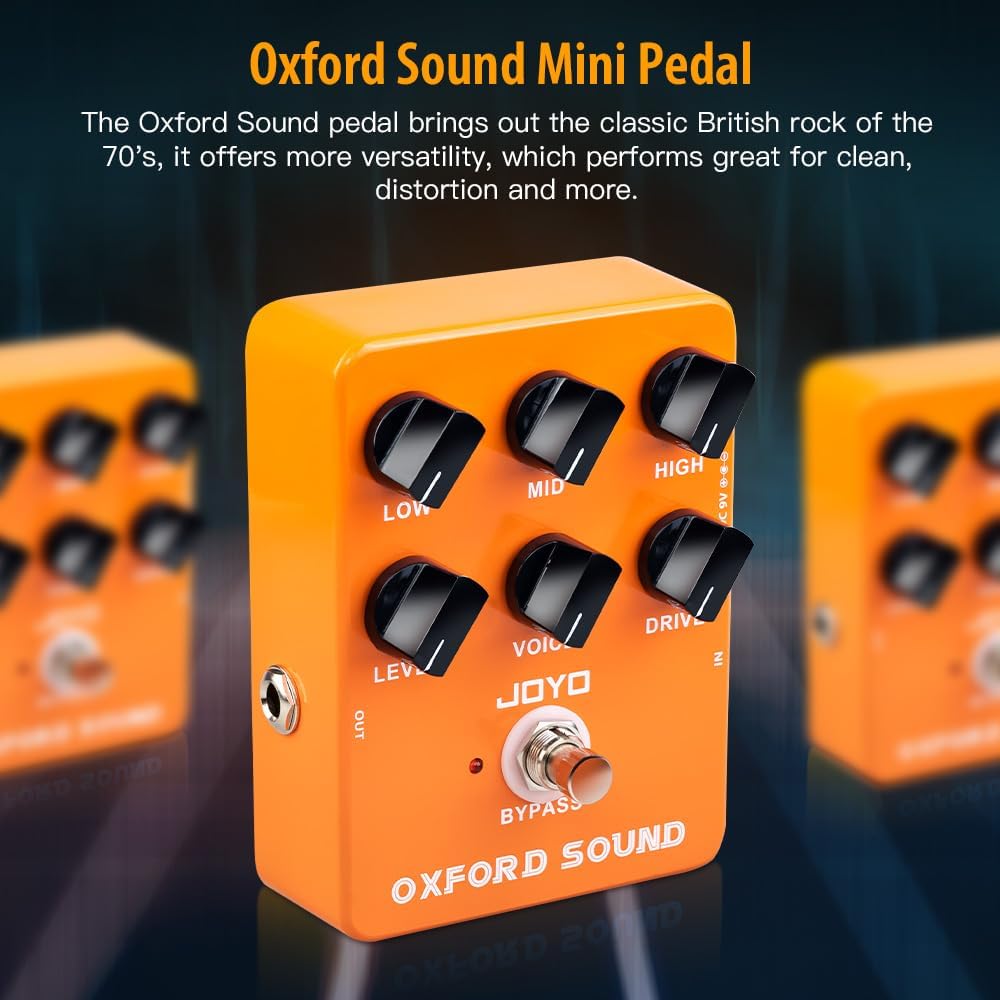 JOYO Overdrive Gitarreneffektpedal Verstärker Simulation Verzerrungspedal für E-Gitarre – Bypass (Ox