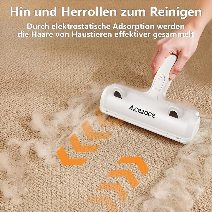 ACE2ACE Tierhaarentferner Fusselrolle, Fusselrolle für Hundehaare und Katzenhaare Wiederverwendbar,