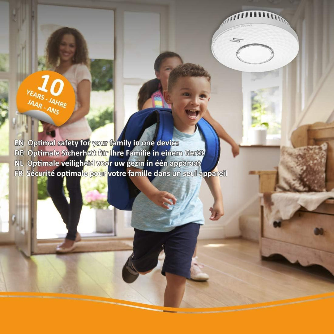 ELRO FV4310 Kombi-Melder - Rauch- und Kohlenmonoxidmelder mit 10 Jahren Batterielaufzeit