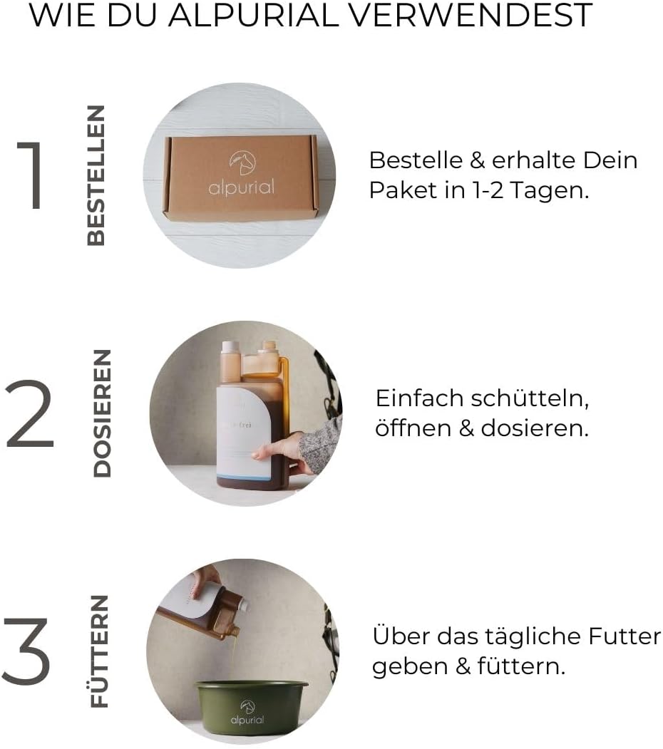 Alpurial Haarvital – unterstützt den Fellstoffwechsel – für glänzendes Pferde Fell – auch im Fellwec