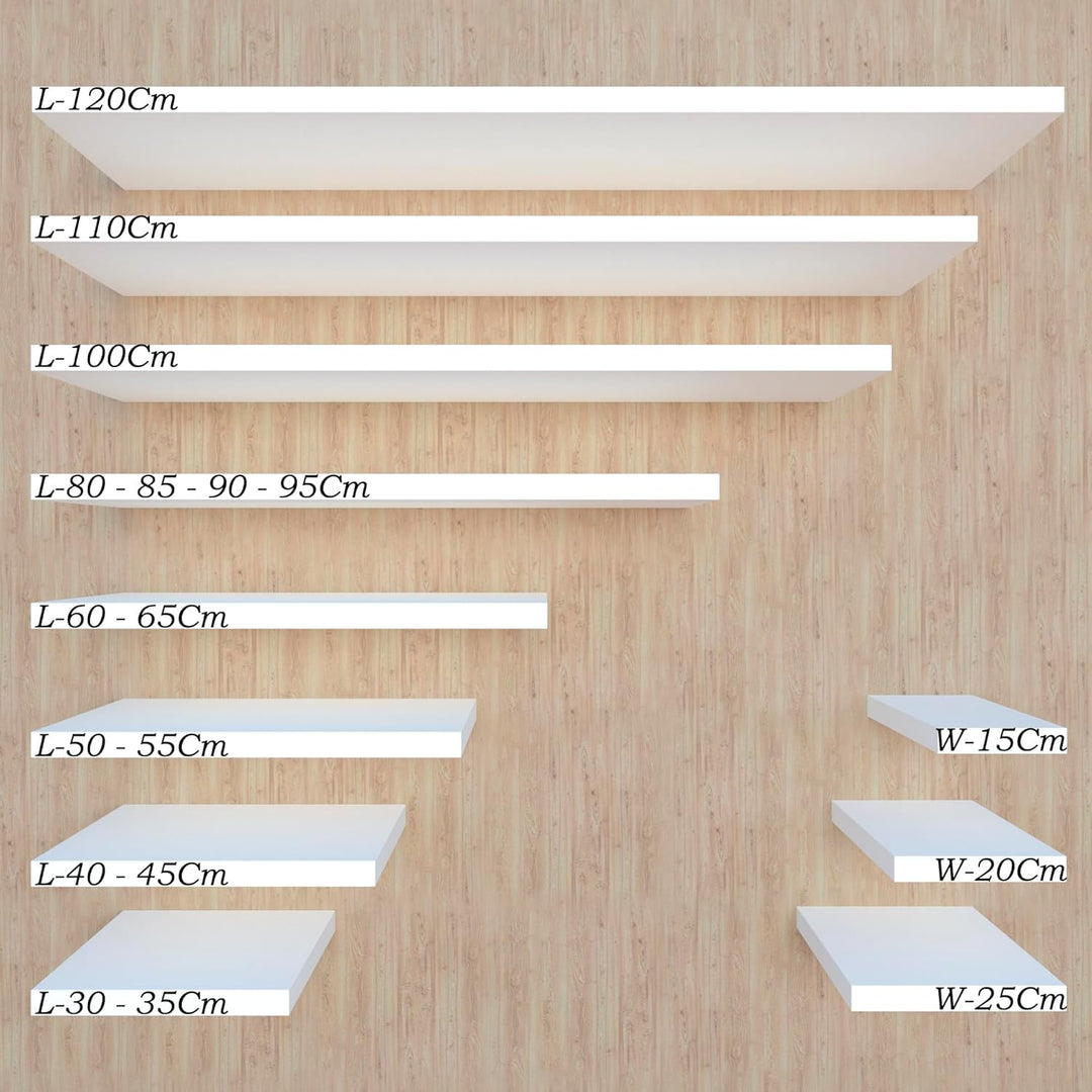 Henor Wandregal FSC® Holzwandregal 50 x 15 x 2.5 cm. Laden Sie 30 kg. Weiss 50 Weiss, P-15 Cm., 50 W