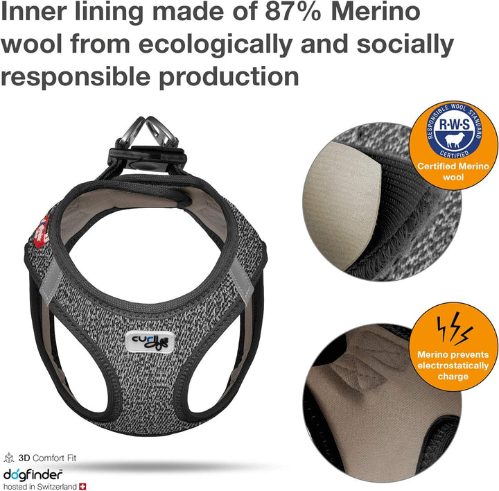 Vest Harness Merino Black XS XS Black, XS Black
