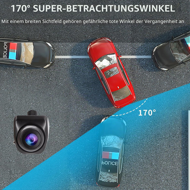OBEST Rückfahrkamera Auto Set 1080P mit LCD Monitor Bildschirm, Nachtsicht Parkplatzkamera IP69 Wass