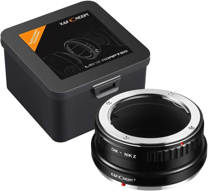 K&F Concept OM-NIK Z Bajonettadapter Objektiv Ring für Olympus OM Objektiv auf Nikon Z 7 und Nikon Z