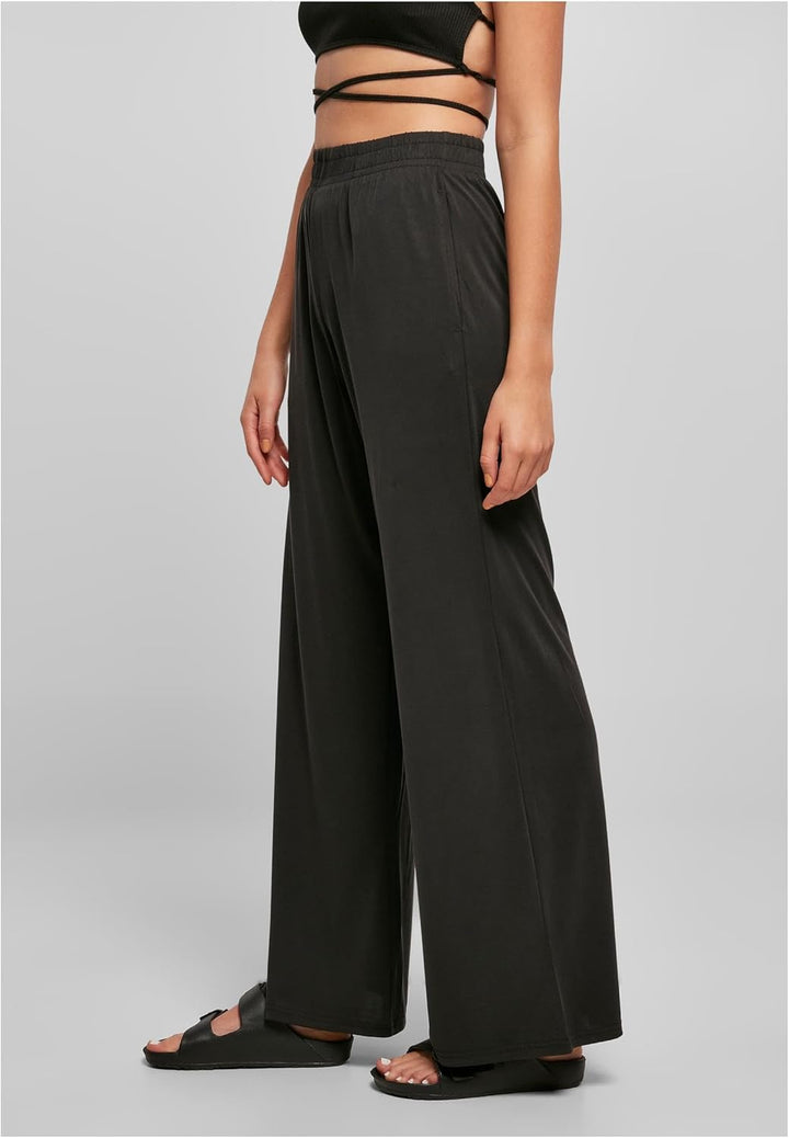 Urban Classics Damen Hose Ladies Modal Wide Leg Pants mit weitem Bein, Stoffhose für Frauen in 2 Far