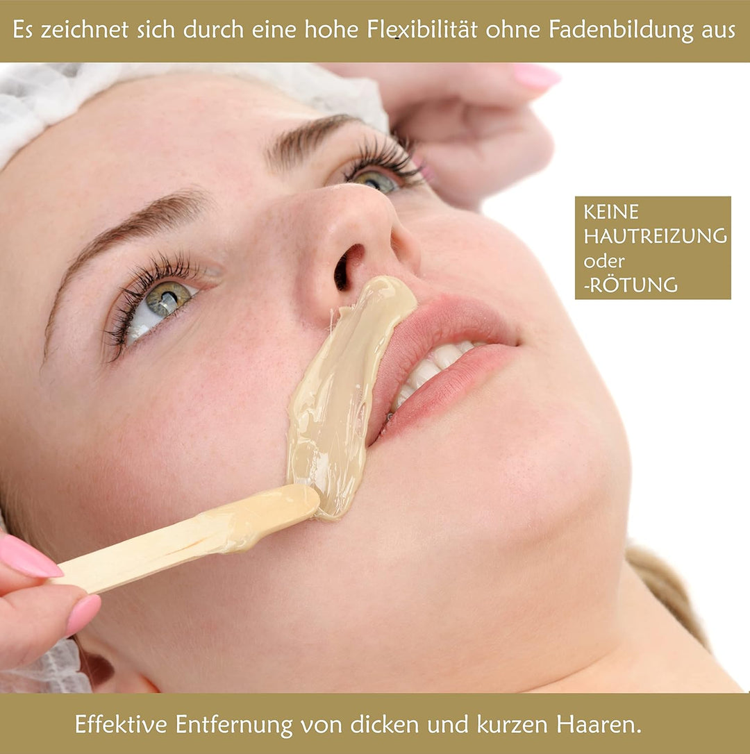Dermawax 1 kg Wachsperlen für empfindliche Haut Heisswachs Anwendung ohne Wachsstreifen zur professi
