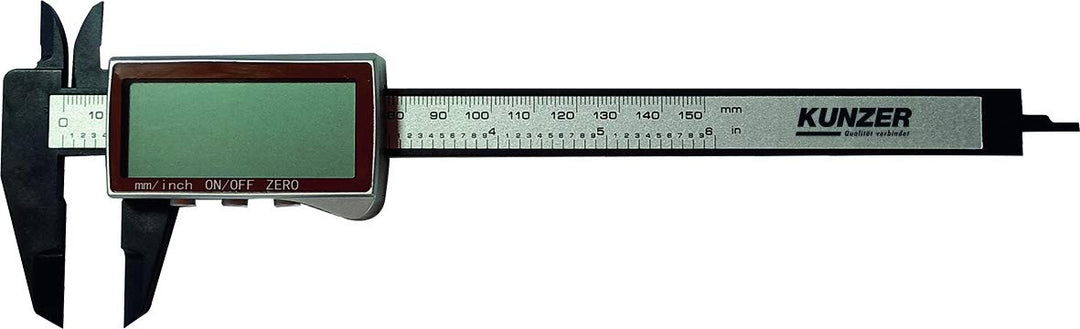 KUNZER 7EMS02 Messschieber – elektronisch mit digitaler Anzeige - Messbereich 0-150 mm – Kunststoff