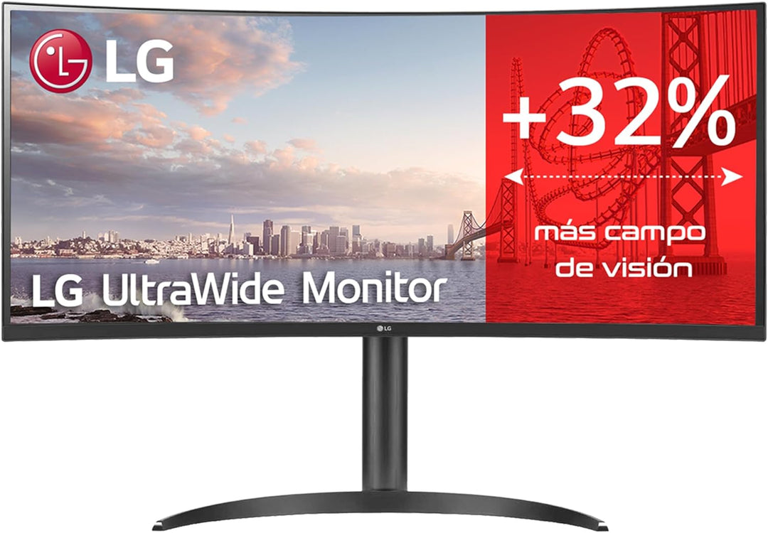 LG Curved Monitor 34WQ75C-B 34 ". IPS. QHD. 3440 x 1440. 21:9. 5 ms. 300 cd/m². Black. 60 Hz. HDMI p