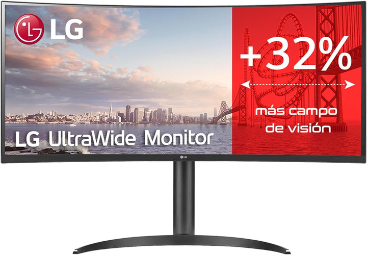 LG Curved Monitor 34WQ75C-B 34 ". IPS. QHD. 3440 x 1440. 21:9. 5 ms. 300 cd/m². Black. 60 Hz. HDMI p