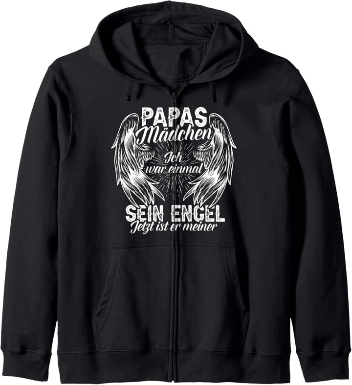 Papas Mädchen Engel Partnerlook Tochter Papa Vatertag Kapuzenjacke