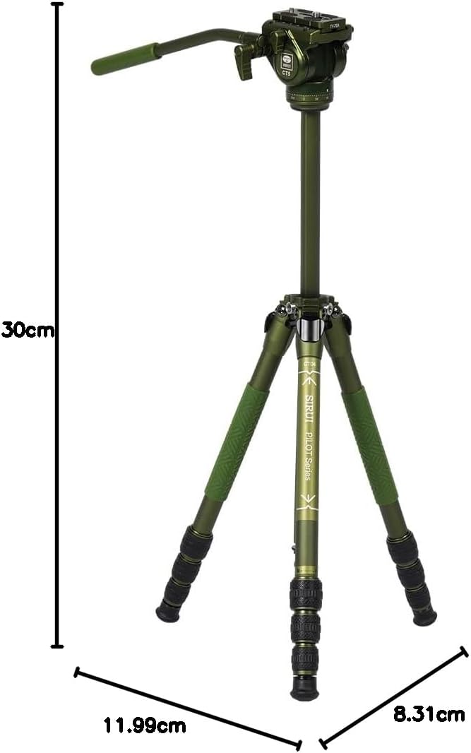 SIRUI CT04+CT5 Kamerastativ Set, Leichtes Aluminium-Stativ mit 360° Panoramakopf, umkehrbarer Mittel