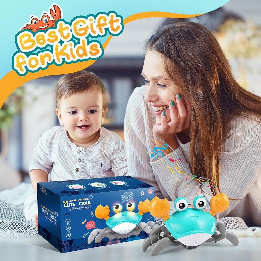 Adeokay Krabbe Baby Spielzeug ab 1 2 3 Jahr, Spielzeug ab 6 7 8 9 10 Monate Kinderspielzeug ab 1-3 J