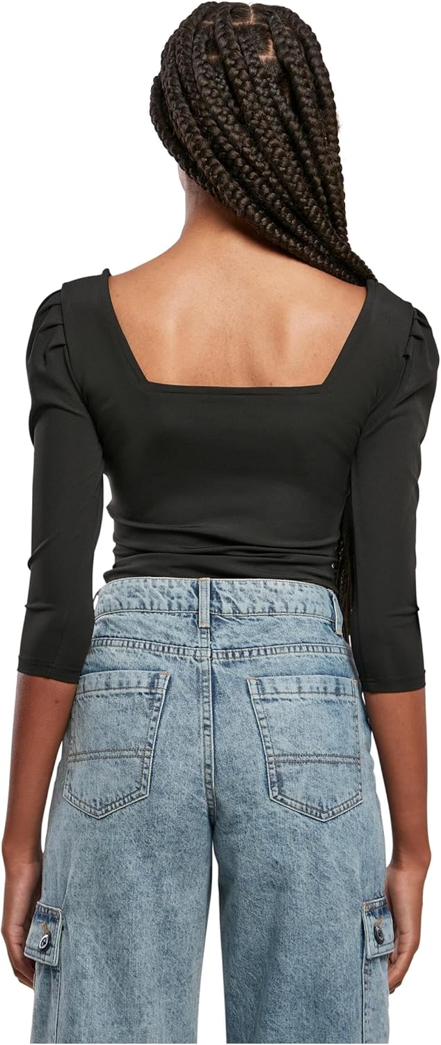 Urban Classics Ladies Recycled 3/4 Sleeve Body, 3/4 Einteiler aus Stretch Jersey für Frauen in Slim