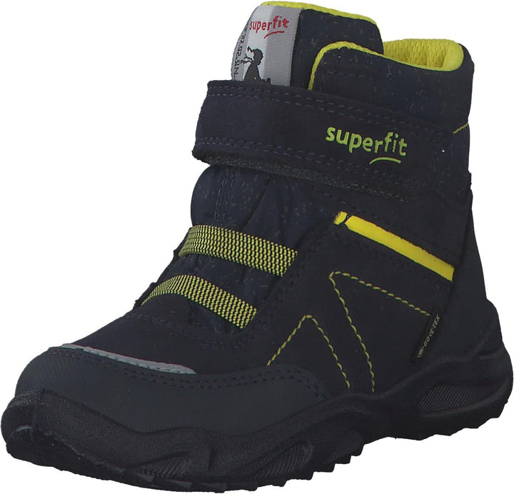 Superfit Jungen Glacier Warm Gefütterte Gore-tex Schneestiefel 22 EU Weit Blau Gelb 8020, 22 EU Weit