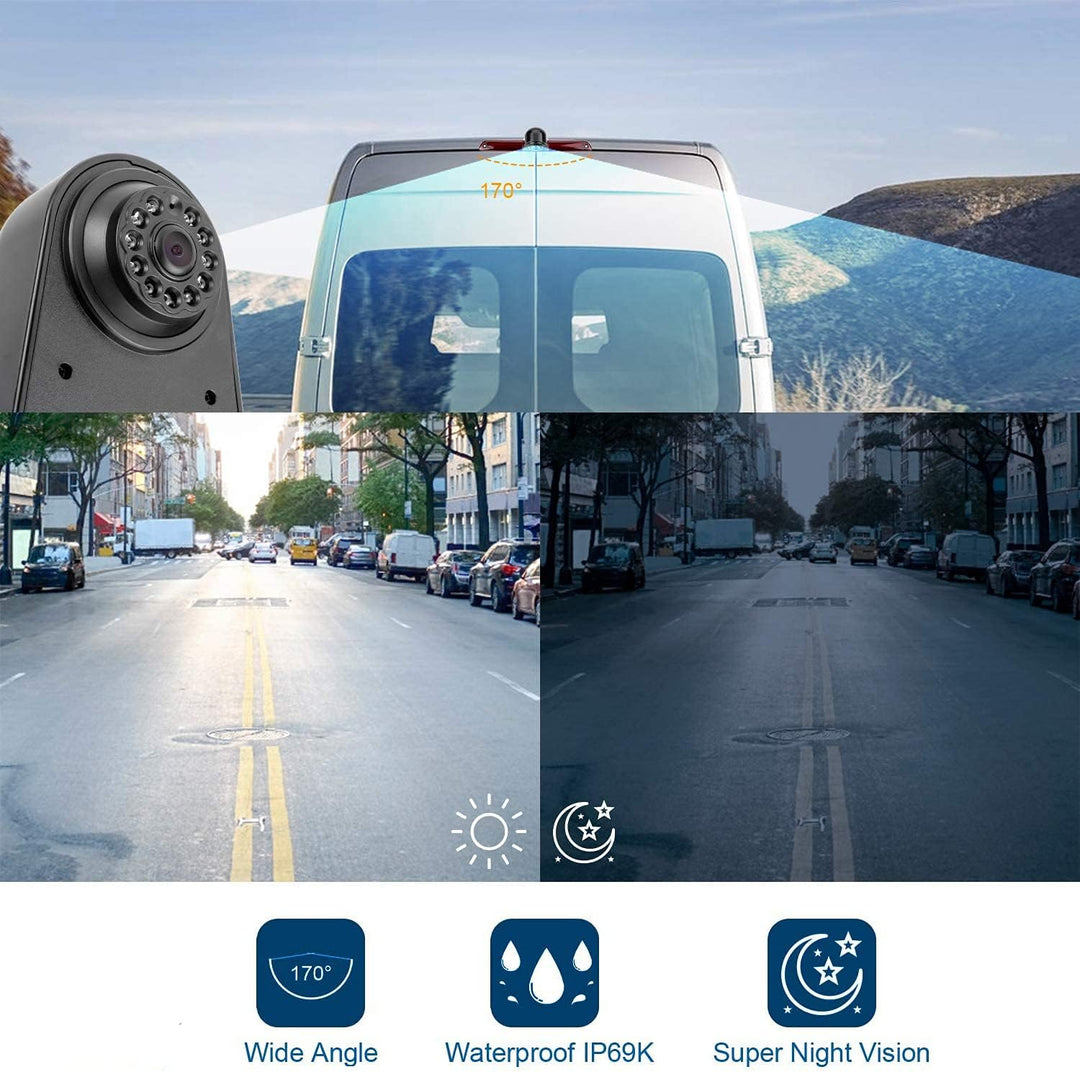 Rückfahrkamera Set mit 3. Bremsleuchte für Mercedes Transporter MB Sprinter W906 / VW Crafter Kamera