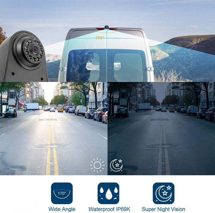 Rückfahrkamera Set mit 3. Bremsleuchte für Mercedes Transporter MB Sprinter W906 / VW Crafter Kamera