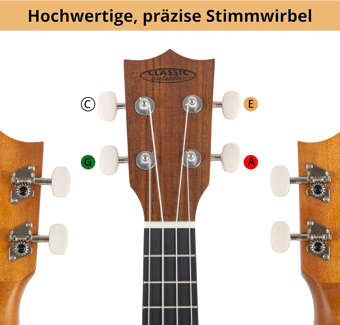 Classic Cantabile Ukulele Sopran Walnuss