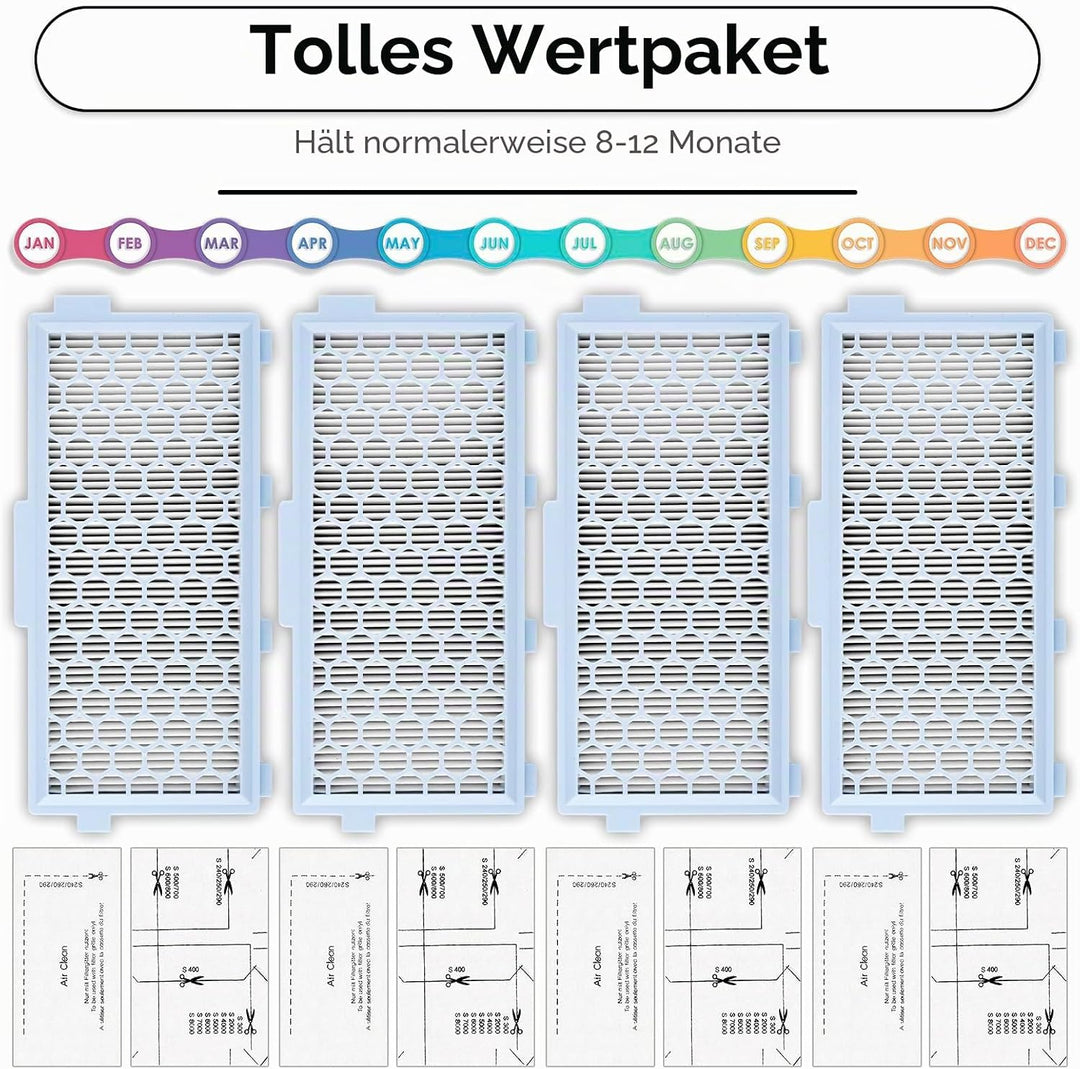 (8 Stück) Guard S1/ L1 Ersatz-HEPA-Filter, kompatibel mit Miele Guard S1/ L1, Compact C1 &amp; C2/ Compl