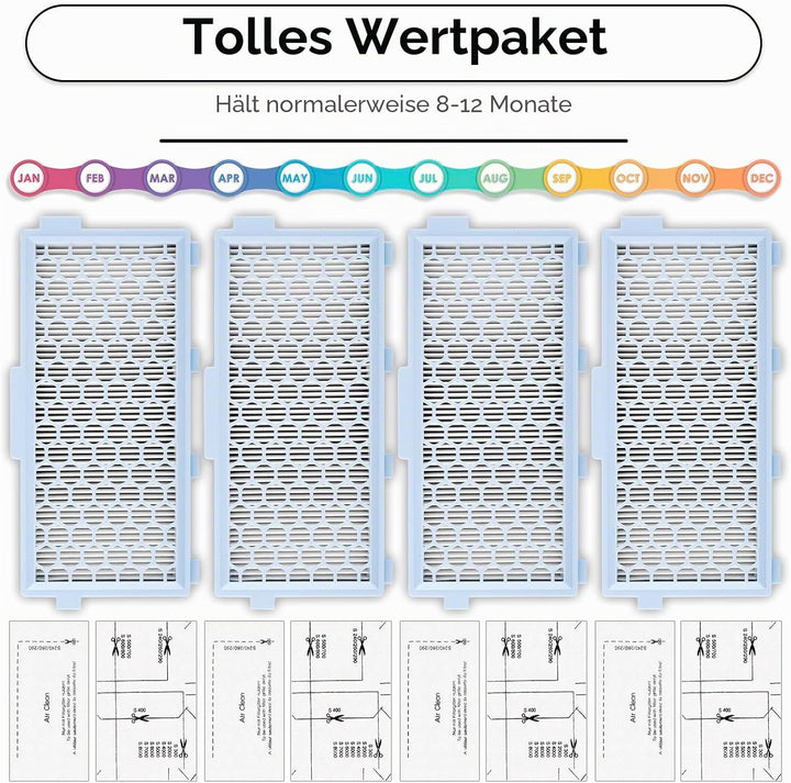 (8 Stück) Guard S1/ L1 Ersatz-HEPA-Filter, kompatibel mit Miele Guard S1/ L1, Compact C1 &amp; C2/ Compl