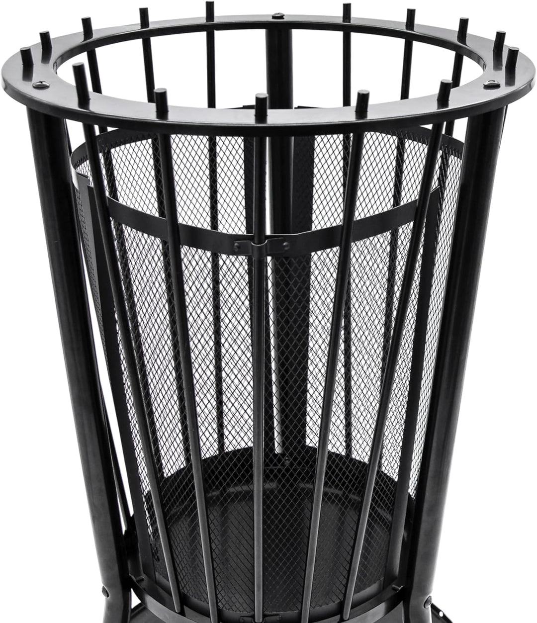 Spetebo Feuerkorb aus Eisen mit Funkenschutz - 60 x 40 cm - Feuerstelle Eisenschale Gartenfeuer Feue