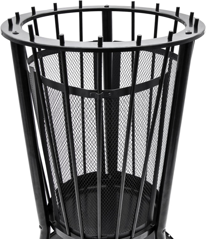 Spetebo Feuerkorb aus Eisen mit Funkenschutz - 60 x 40 cm - Feuerstelle Eisenschale Gartenfeuer Feue
