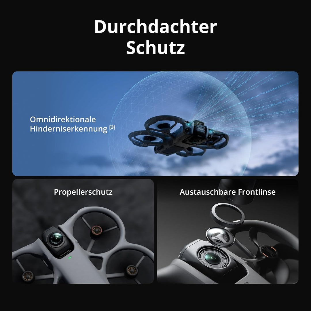 DJI Avata 360 Fly More Combo (RC 2) mit Zubehör, 360°-Drohne mit 1-Zoll-8K-Imaging für FPV- und Luft