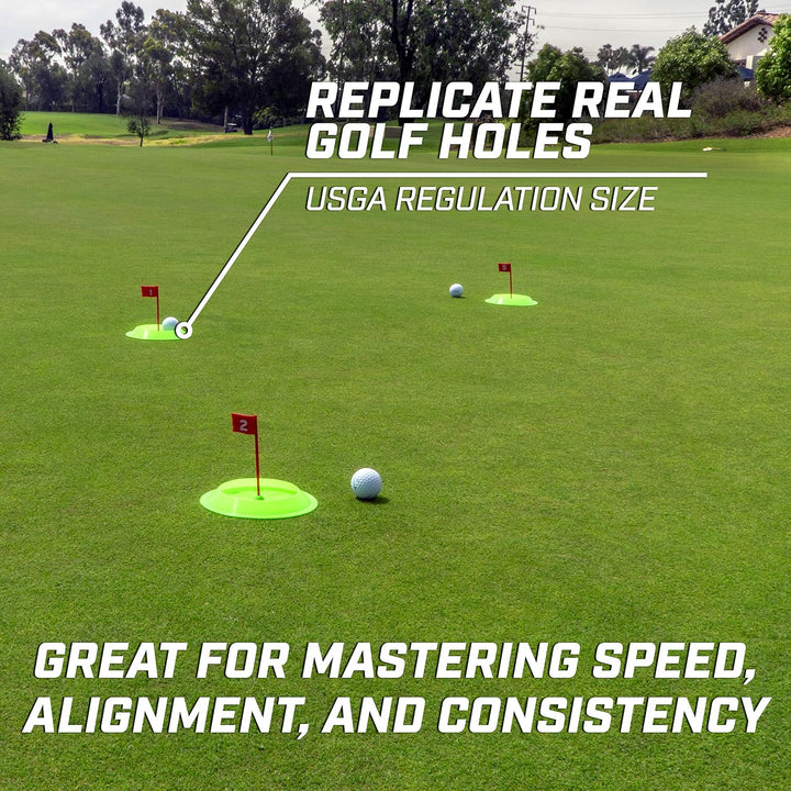 GoSports trainingshilfen Golf-Putting-Trainingssystem | Perfektionieren Sie Ihre kurzen Putts mit Ra