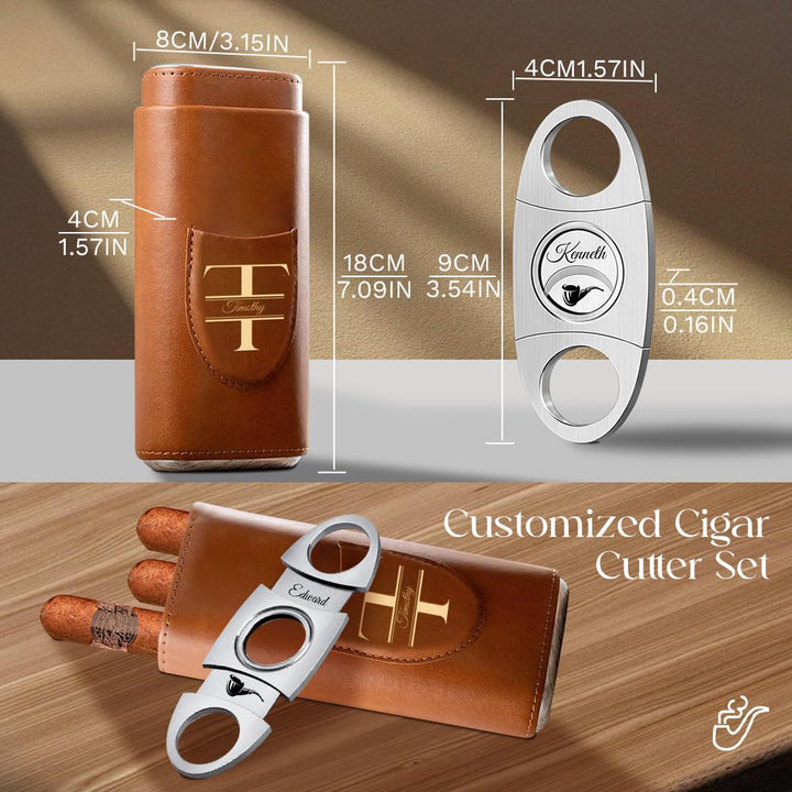 Personalisierte Zigarrenetui, Zigarrenetui mit Cutter, Groomsmen Vorschlag Geschenke, bester Mann Ge