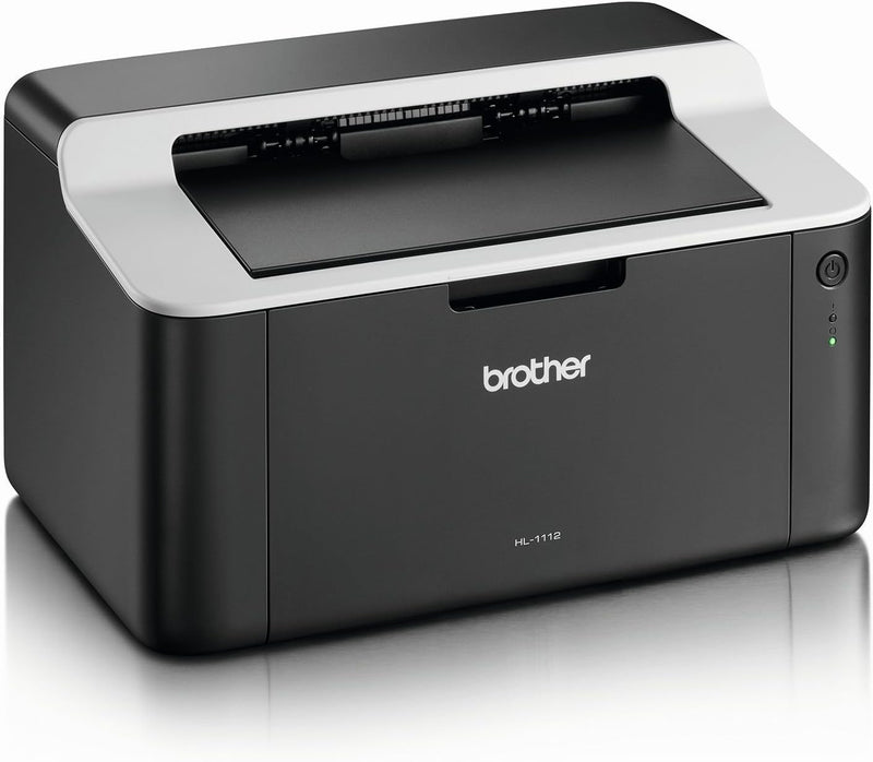 Brother HL-1112 A4 monochrom Laserdrucker (USB 2.0, 20ppm, 2400x600pi, 150 Blatt Papierzufuhr) schwa