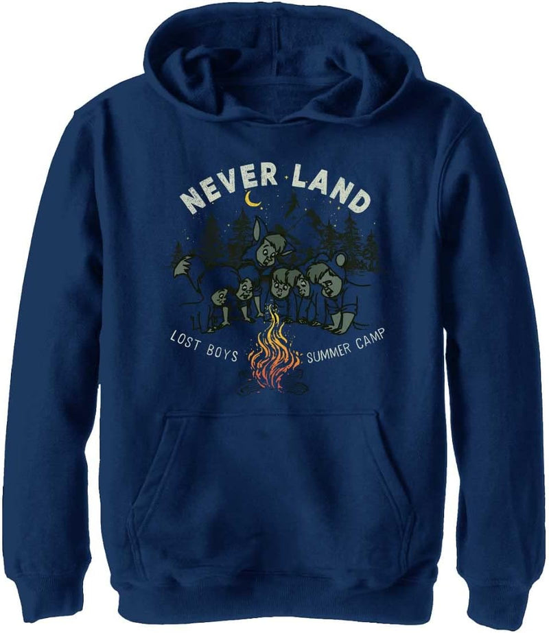 Disney Unisex Kinder Camp Never Land Hoodie S Marineblau Heather, S Marineblau Heather