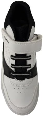 Geox Jungen J Illuminus Boy Sneaker 30 EU White Black, 30 EU White Black