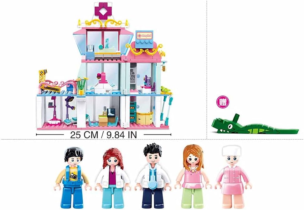 Sluban M38-B0799 Girls Dream – Hospital, 459 Stück, Mehrfarbig