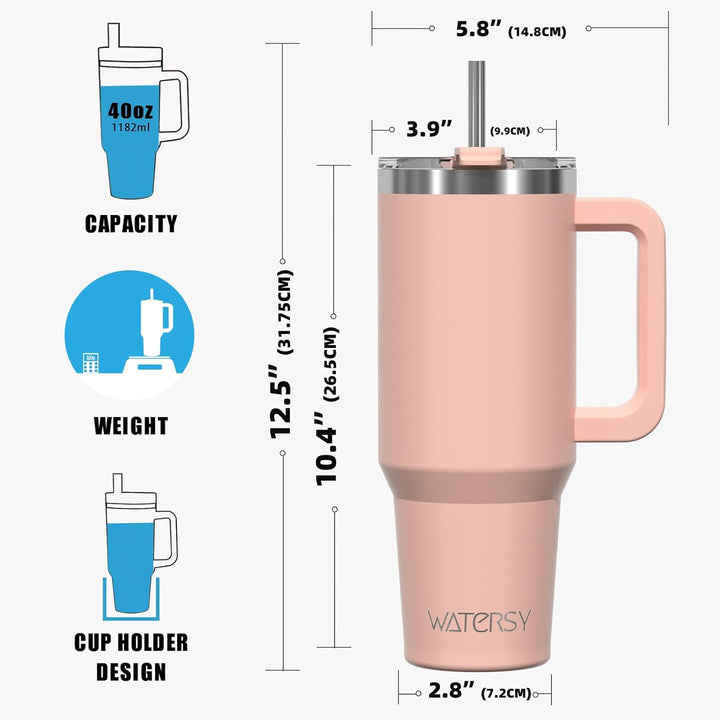 WATERSY 40oz Kaffeebecher to Go Thermobecher Doppelwandiger Edelstahl Vakuum Auslaufsicher Trinkbech