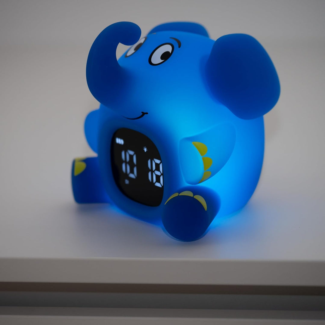 Bresser DieMaus Lichtwecker für Kinder – Elefant, Nachtlicht in 3 Stufen, kindersicheres Silikon, 6
