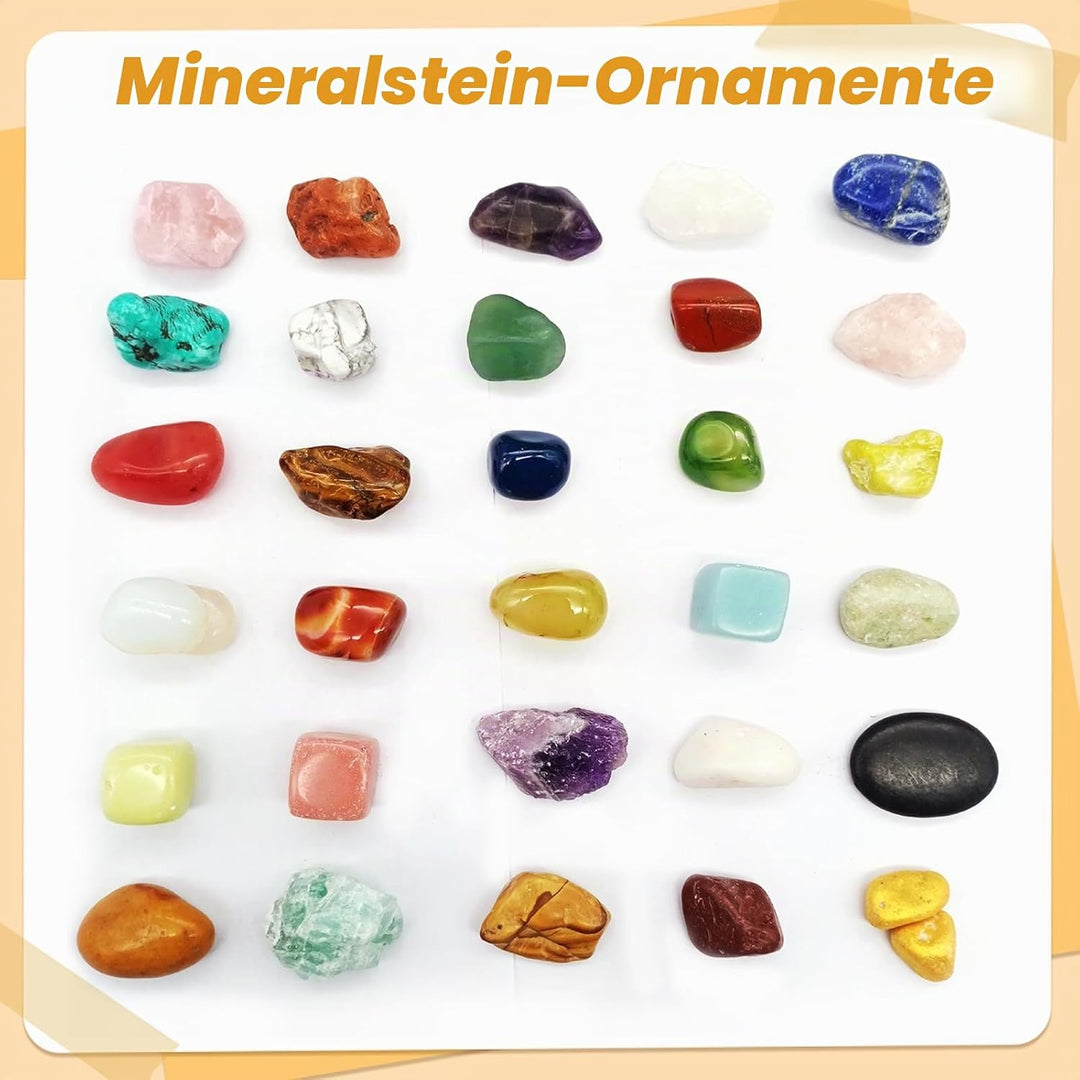 Edelsteine Set, 80 Mineralien Edelsteinen, Natürliche Kristalle Edelstein Sammeln, Edelsteinsammlung