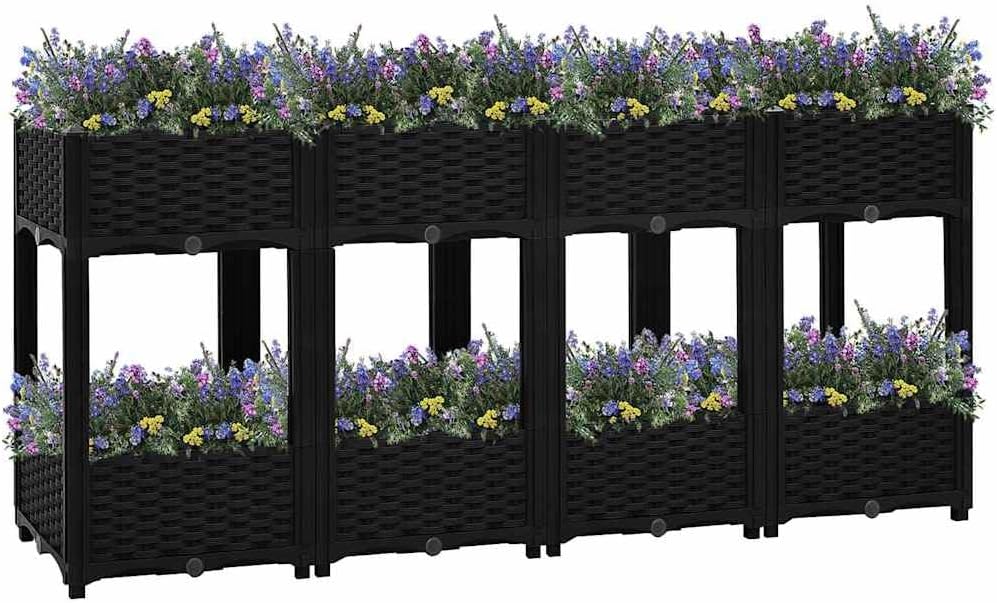 vidaXL Hochbeet Pflanzkasten Blumenkasten Gemüsebeet Pflanzbeet Blumenbeet Frühbeet Gartenbeet Pflan