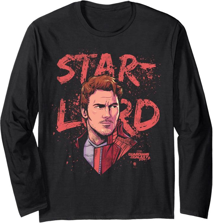 Marvel Guardians Of The Galaxy Vol. 2 Star-Lord Splatter Langarmshirt