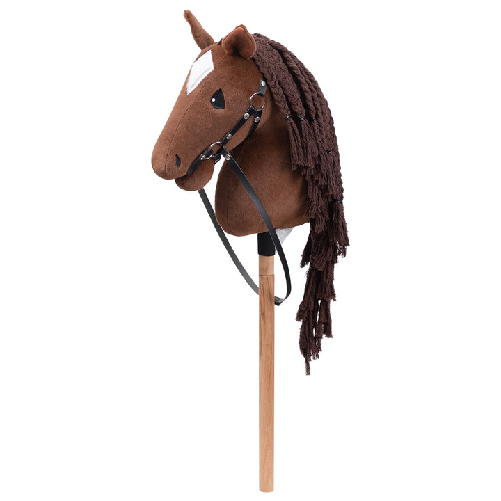 BEJOY Steckenpferd Spielzeug Pferd, Hobby Horse Holzpferd Plüschpferd zum Reiten für Kinder mit Half