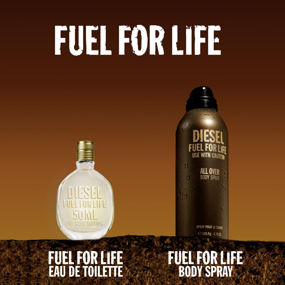 Diesel Fuel For Life, Bodyspray für Männer, Körperspray mit frischem und kraftvollem Duft nach Laven