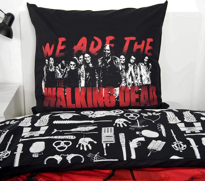 Klaus Herding GmbH The Walking Dead Bettwäsche mit Daryl Dixon 80x80 + 135x200cm, 100% Baumwolle mit
