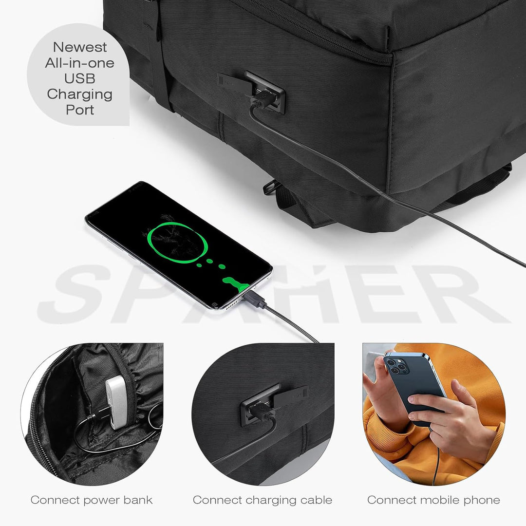 SPAHER Reiserucksack Handgepäck 40x30x25 Eurowings Laptop Rucksack 15,6 Zoll mit Laptopfach Business