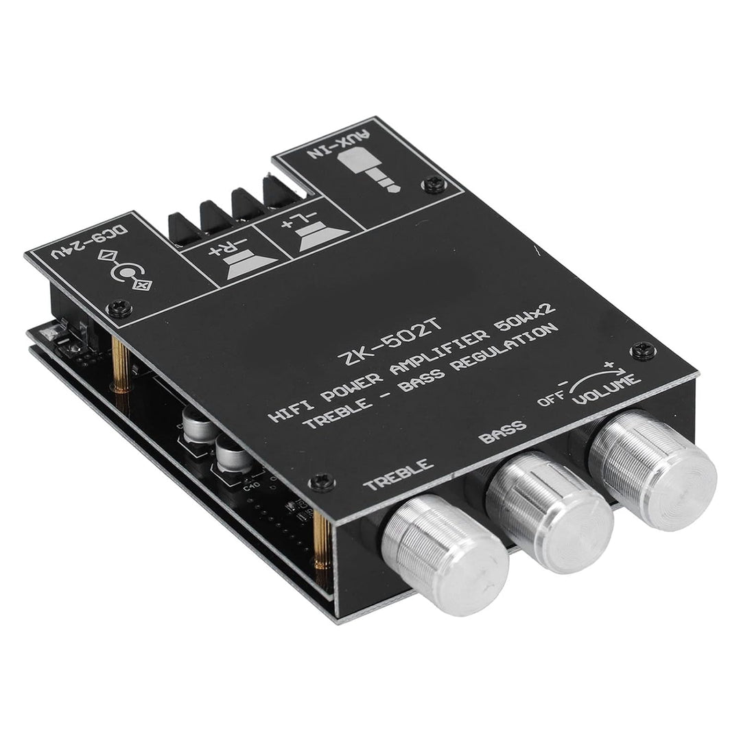 Zweikanal Leistungsverstärkermodul, Bluetooth Stereo Verstärkerplatine mit Höhen Bass Steuerung ZK-5