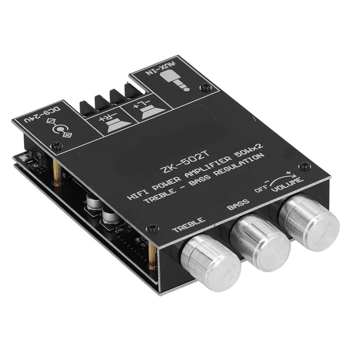 Zweikanal Leistungsverstärkermodul, Bluetooth Stereo Verstärkerplatine mit Höhen Bass Steuerung ZK-5
