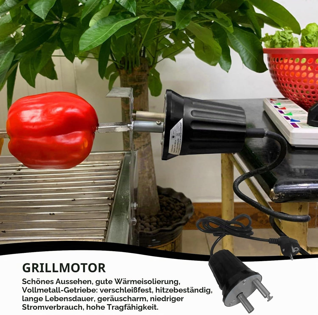 Grillmotor für Grillspiess, Grillmotor Elektromotor Grill Barbecue Rotator Motor 220-240V, Grillspie