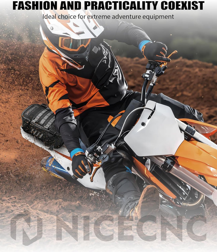 NICECNC Motorrad-Heckkotflügeltasche, Dirt-Bike-Tasche, Rücksitz mit Werkzeug-Rolltasche, Dirt-Bike-