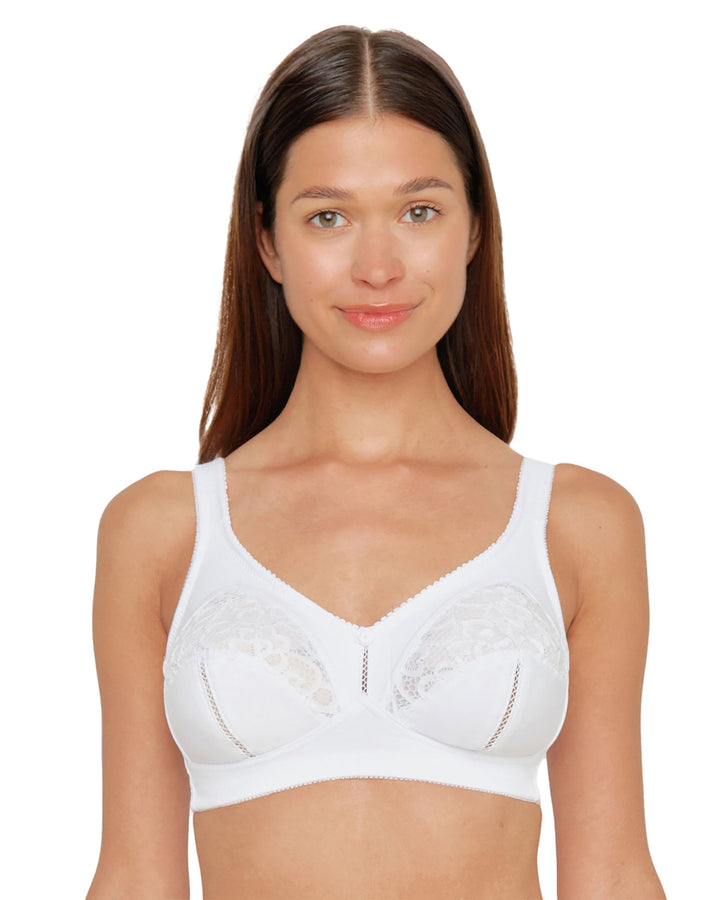 Susa Damen Entlastungs Topsy Plus Bügelloser BH 90D Weiss (Weiss 003), 90D Weiss (Weiss 003)